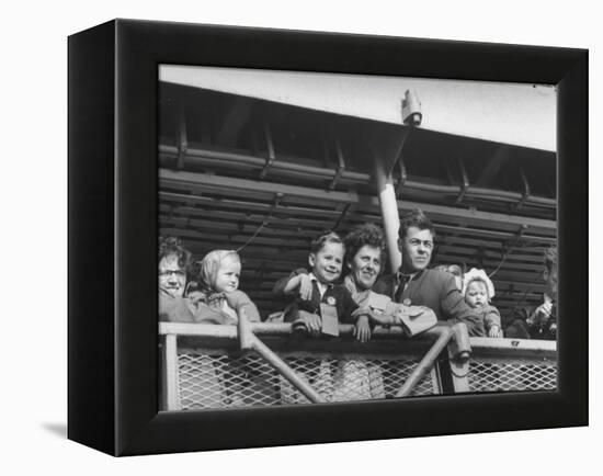 Immigrants from Europe Arriving in Us-null-Framed Premier Image Canvas