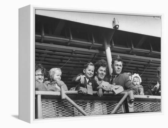 Immigrants from Europe Arriving in Us-null-Framed Premier Image Canvas