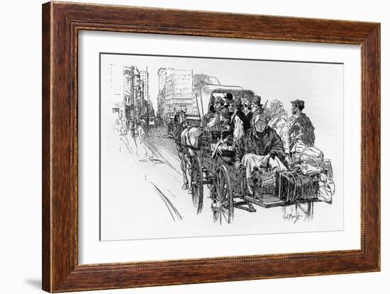 Immigrants in New York-null-Framed Art Print