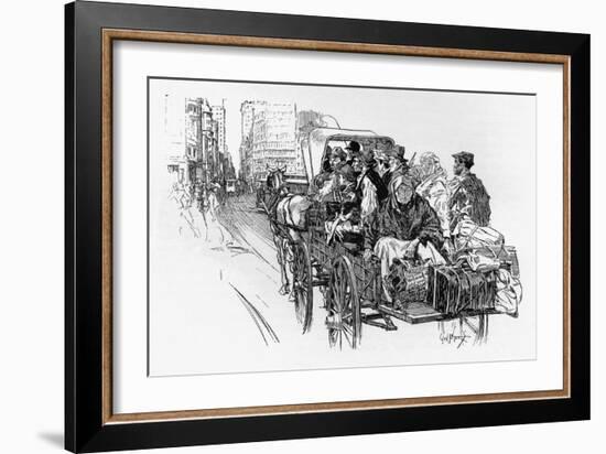 Immigrants in New York-null-Framed Art Print