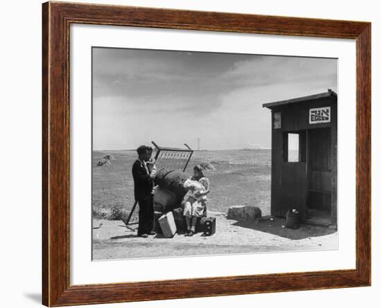 Immigrants Waiting for the Bus on Tel-Aviv Hafa-null-Framed Photographic Print