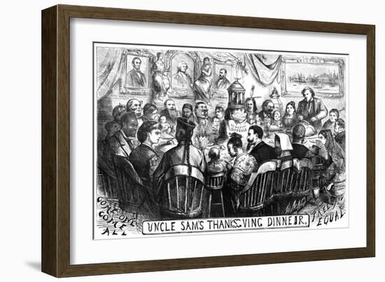 Immigration Cartoon, 1869-Thomas Nast-Framed Giclee Print