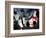 Immigration Rights Demonstrators Hold a U.S. Flag Aloft During a March Along Wilshire Boulevard-null-Framed Photographic Print