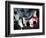 Immigration Rights Demonstrators Hold a U.S. Flag Aloft During a March Along Wilshire Boulevard-null-Framed Photographic Print