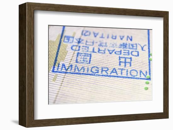 Immigration Stamp-Yury Zap-Framed Photographic Print