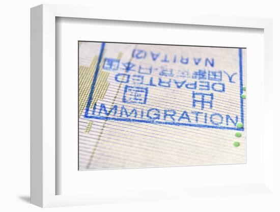 Immigration Stamp-Yury Zap-Framed Photographic Print