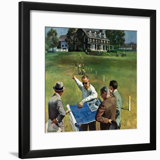 "Imminent Domain", July 18, 1959-John Falter-Framed Giclee Print