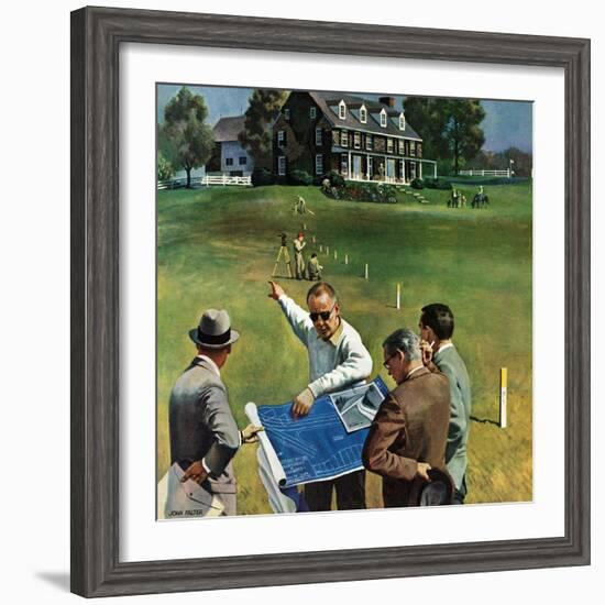 "Imminent Domain", July 18, 1959-John Falter-Framed Giclee Print