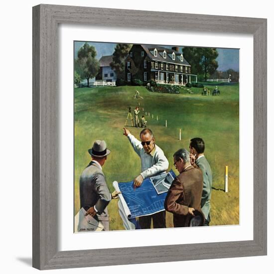 "Imminent Domain", July 18, 1959-John Falter-Framed Giclee Print