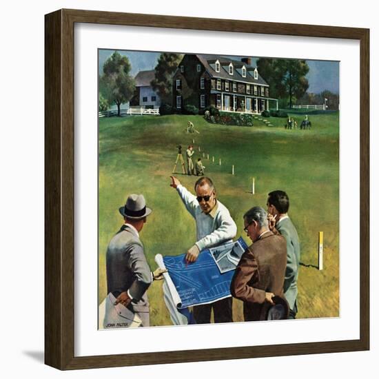 "Imminent Domain", July 18, 1959-John Falter-Framed Giclee Print