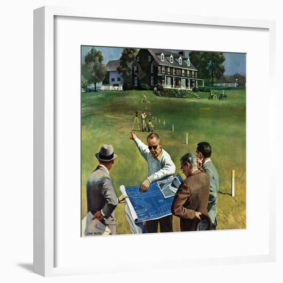 "Imminent Domain", July 18, 1959-John Falter-Framed Giclee Print