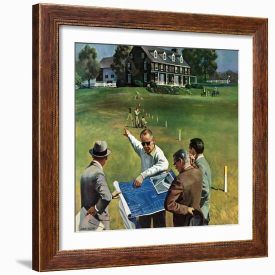 "Imminent Domain", July 18, 1959-John Falter-Framed Giclee Print