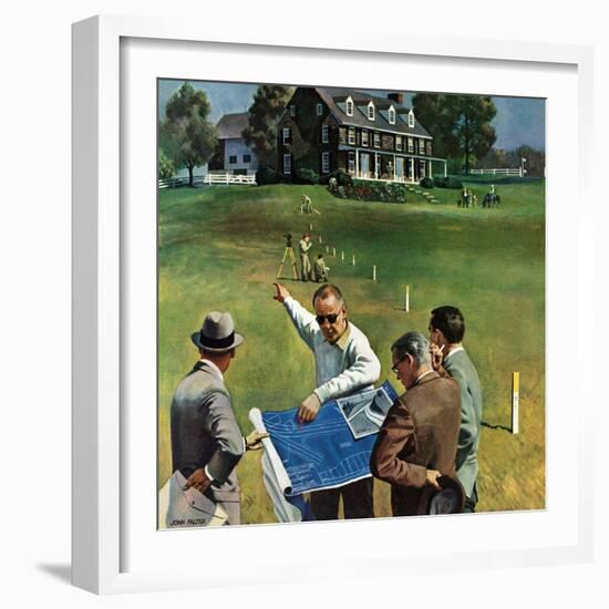 "Imminent Domain", July 18, 1959-John Falter-Framed Giclee Print