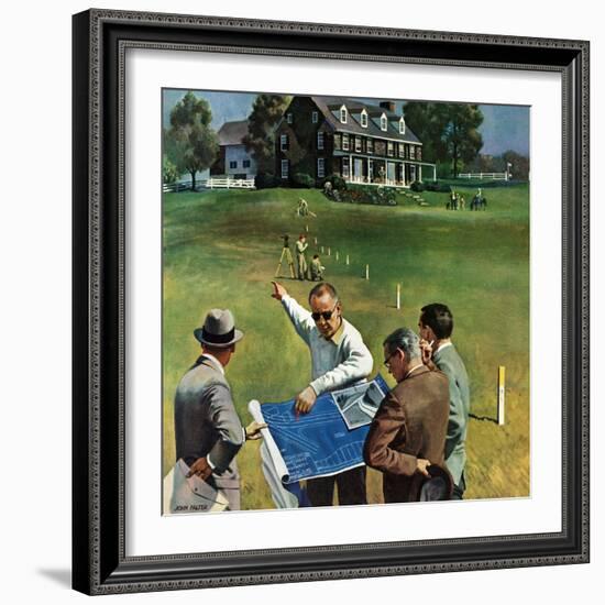 "Imminent Domain", July 18, 1959-John Falter-Framed Giclee Print