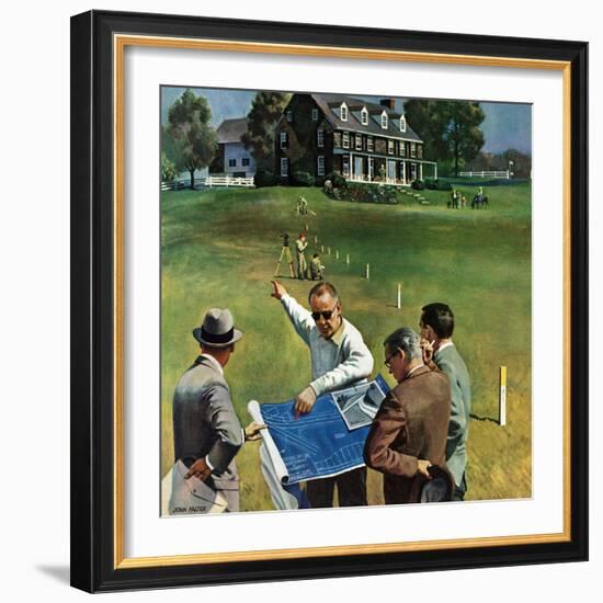 "Imminent Domain", July 18, 1959-John Falter-Framed Giclee Print