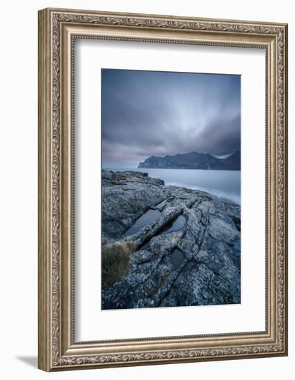 Imminent storm in Mefjordvær-Belinda Shi-Framed Photographic Print