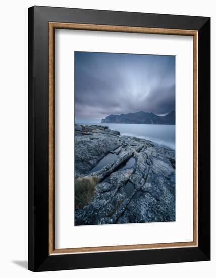 Imminent storm in Mefjordvær-Belinda Shi-Framed Photographic Print