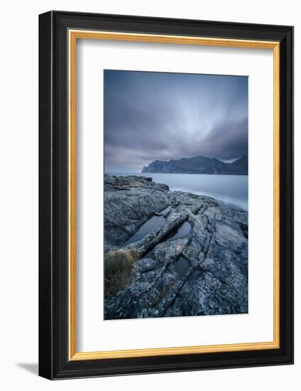 Imminent storm in Mefjordvær-Belinda Shi-Framed Photographic Print