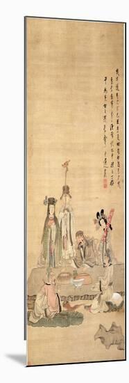 Immortals Celebrating a Birthday, 1649-Chen Hongshou-Mounted Giclee Print