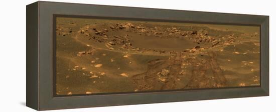 Impact Crater in the Meridian Planum Region of Mars-Stocktrek Images-Framed Premier Image Canvas