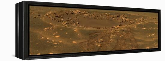 Impact Crater in the Meridian Planum Region of Mars-Stocktrek Images-Framed Premier Image Canvas