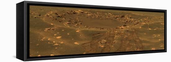 Impact Crater in the Meridian Planum Region of Mars-Stocktrek Images-Framed Premier Image Canvas