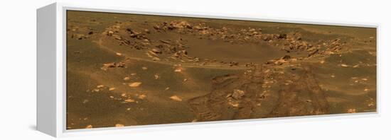 Impact Crater in the Meridian Planum Region of Mars-Stocktrek Images-Framed Premier Image Canvas