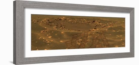 Impact Crater in the Meridian Planum Region of Mars-Stocktrek Images-Framed Photographic Print
