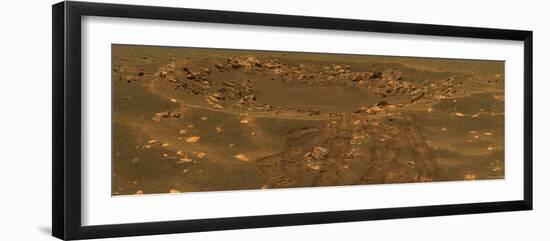 Impact Crater in the Meridian Planum Region of Mars-Stocktrek Images-Framed Photographic Print