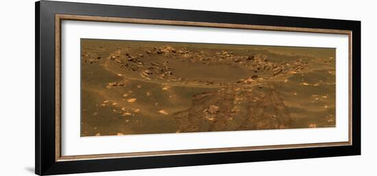 Impact Crater in the Meridian Planum Region of Mars-Stocktrek Images-Framed Photographic Print