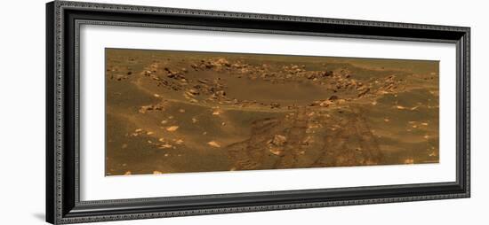 Impact Crater in the Meridian Planum Region of Mars-Stocktrek Images-Framed Photographic Print