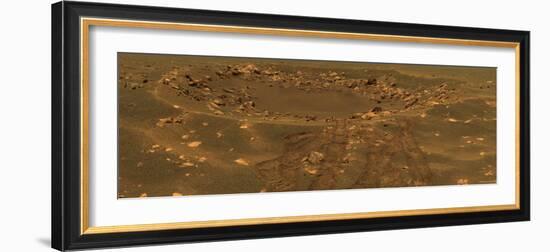 Impact Crater in the Meridian Planum Region of Mars-Stocktrek Images-Framed Photographic Print