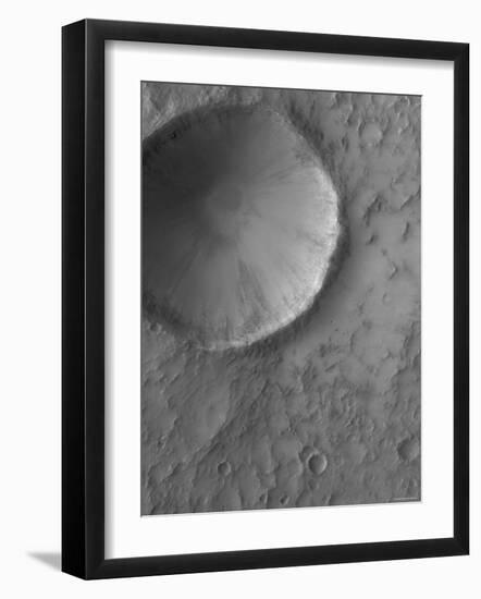 Impact Crater on Mars-Stocktrek Images-Framed Photographic Print
