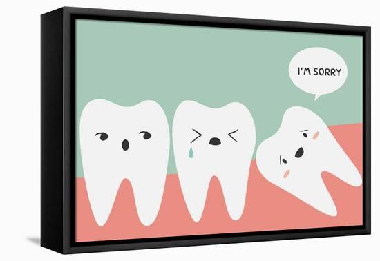 Impacted Tooth-Dooder-Framed Stretched Canvas