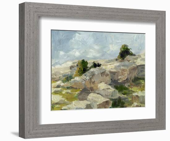 Impasto Mountainside I-Ethan Harper-Framed Art Print