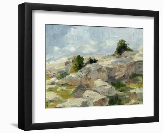 Impasto Mountainside I-Ethan Harper-Framed Art Print