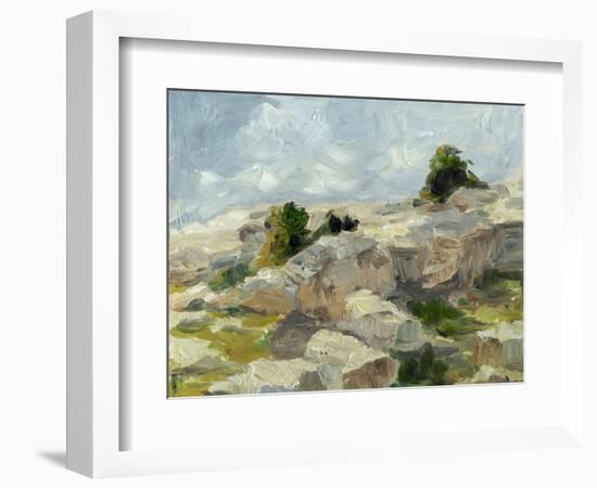 Impasto Mountainside I-Ethan Harper-Framed Art Print