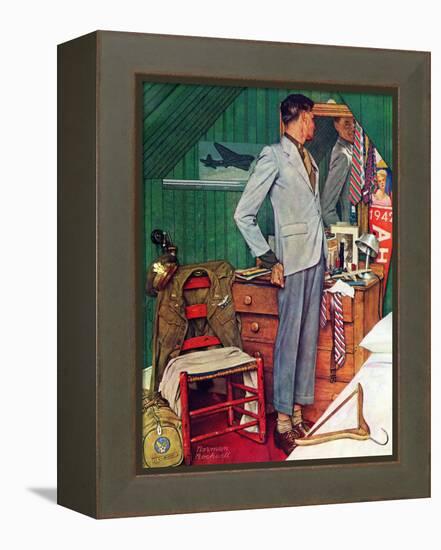 "Imperfect Fit", December 15,1945-Norman Rockwell-Framed Premier Image Canvas