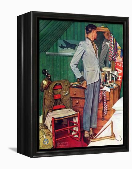 "Imperfect Fit", December 15,1945-Norman Rockwell-Framed Premier Image Canvas