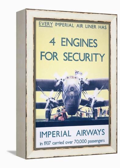 Imperial Airways: 4 Engines for Security-null-Framed Premier Image Canvas