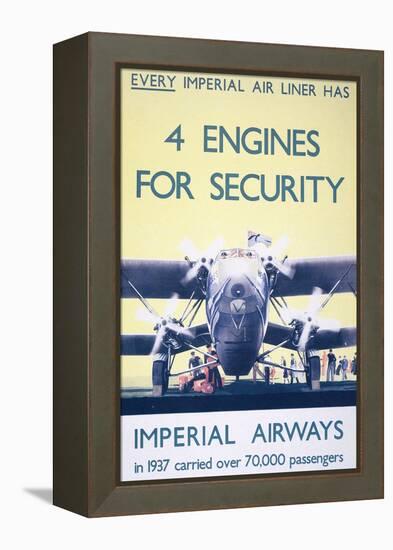 Imperial Airways: 4 Engines for Security-null-Framed Premier Image Canvas