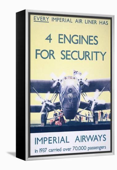 Imperial Airways: 4 Engines for Security-null-Framed Premier Image Canvas