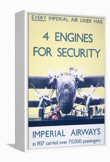 Imperial Airways: 4 Engines for Security-null-Framed Premier Image Canvas