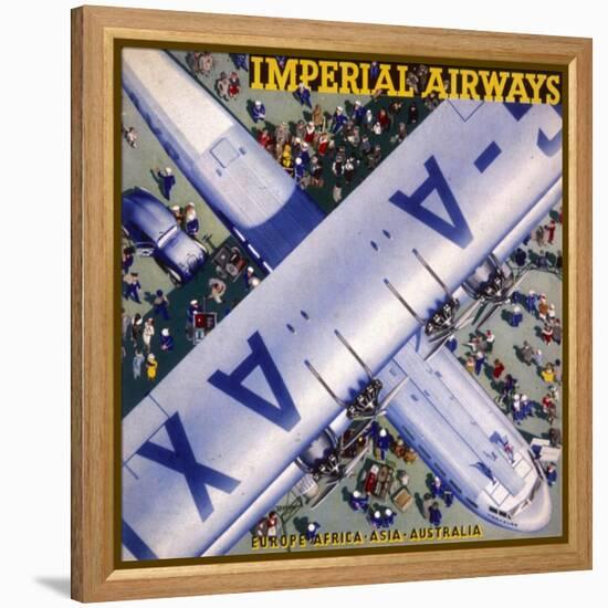 Imperial Airways Bird's Eye View-null-Framed Stretched Canvas