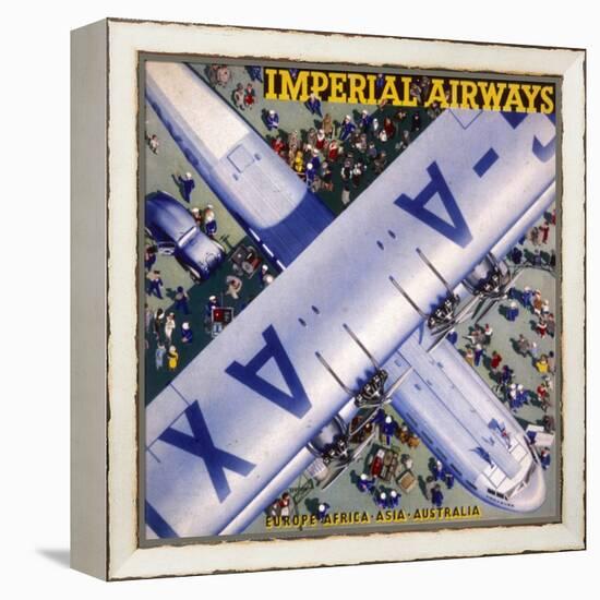 Imperial Airways Bird's Eye View-null-Framed Stretched Canvas