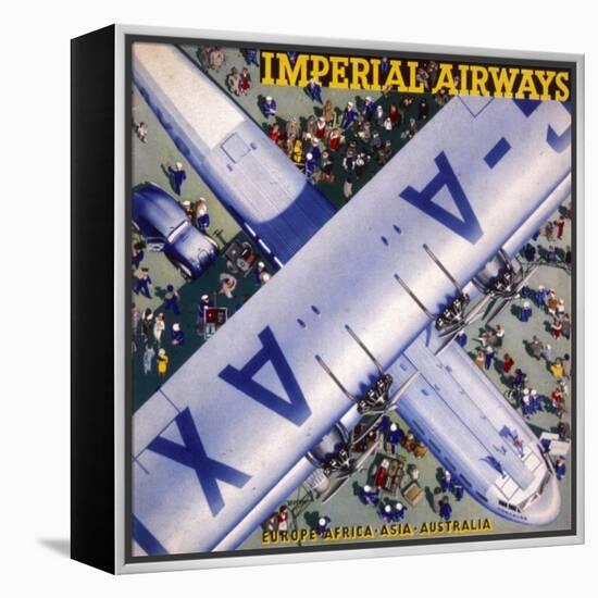 Imperial Airways Bird's Eye View-null-Framed Stretched Canvas