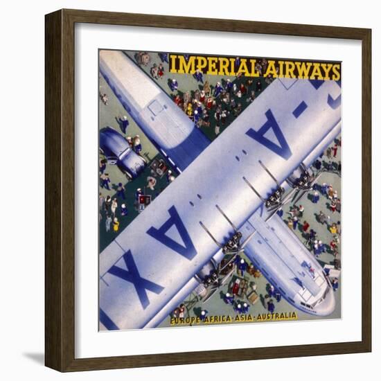 Imperial Airways Bird's Eye View-null-Framed Art Print