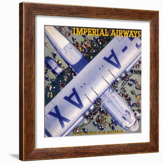 Imperial Airways Bird's Eye View-null-Framed Art Print