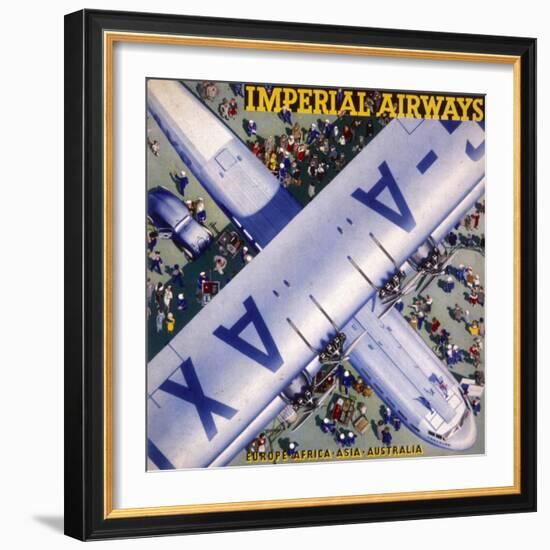 Imperial Airways Bird's Eye View-null-Framed Art Print