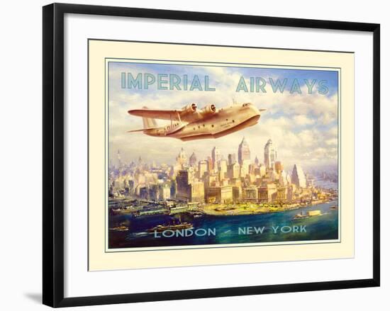 Imperial Airways - London to New York-The Vintage Collection-Framed Giclee Print